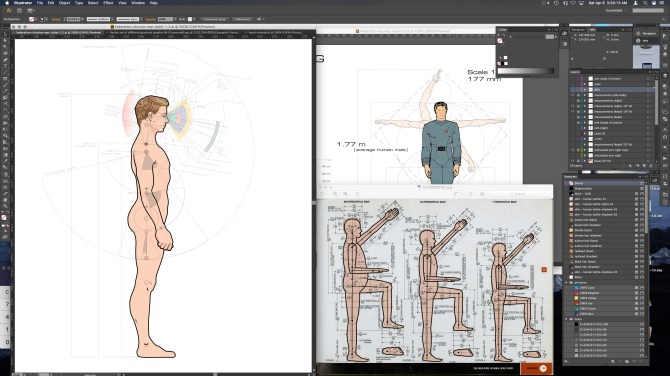 Work-in-progress average male human form factor