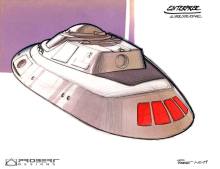Design of the Enterprise B/C deck with officer's lounge view ports.