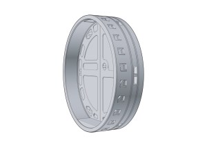 Work-in-progress 3D model of the Travel Pod docking ring.