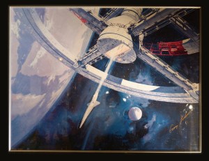 Robert McCall poster art for 2001: A Space Odyssey, signed by Gary Lockwood.