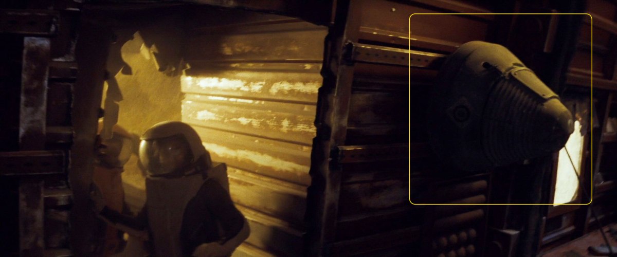 Prop Little Tikes kid’s Apollo Space Capsule Toy Chest used in the interior of Khan's shelter in TWOK.