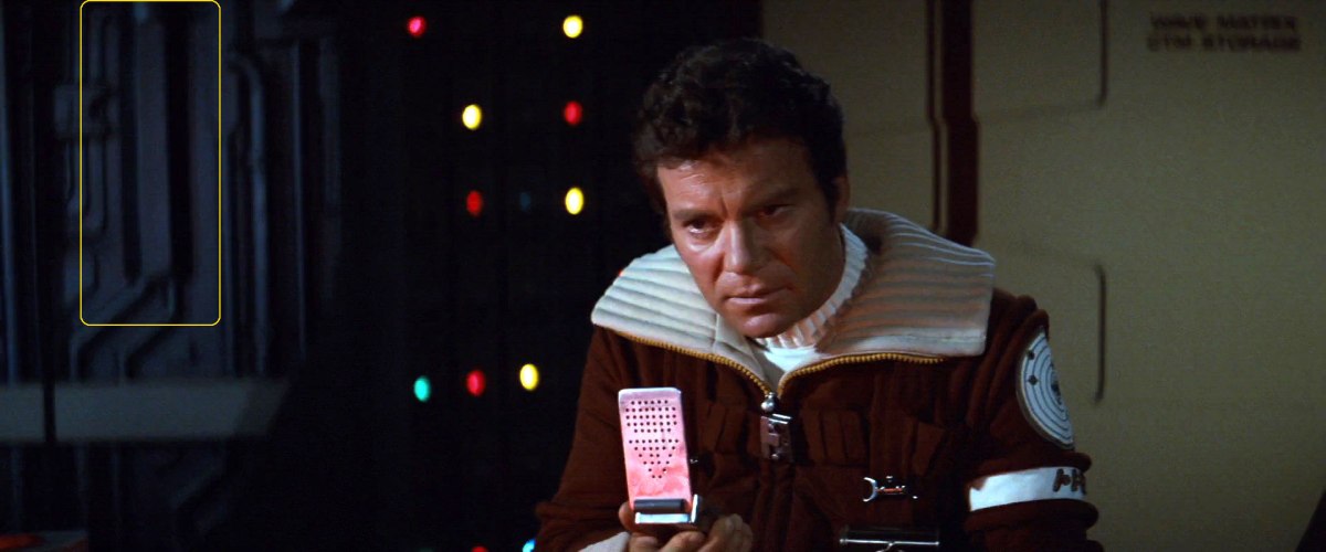 Sonobuoy cases used as wall panel detailing for the Regula One transporter room set in "Star Trek II: The Wrath of Khan".