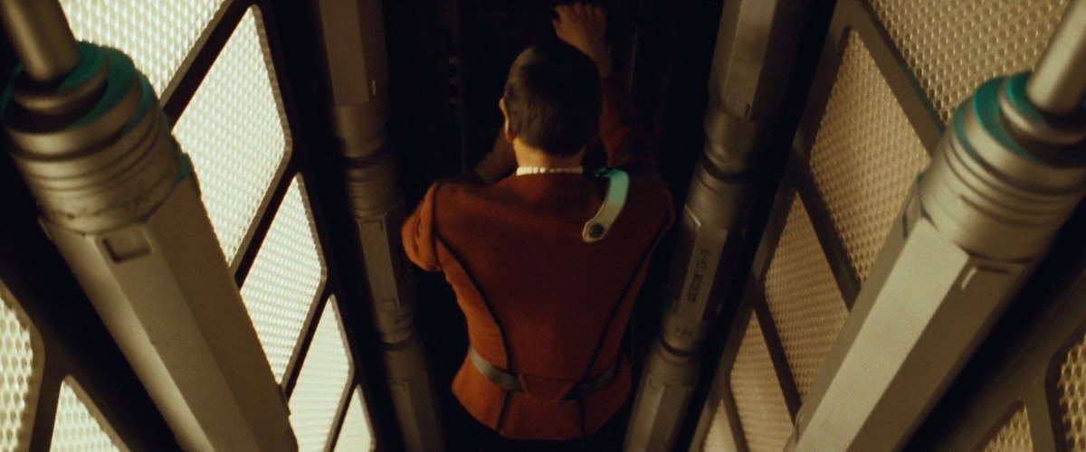 Sonobuoy cases used as ladder way columns on the Enterprise in "Star Trek II: The Wrath of Khan".