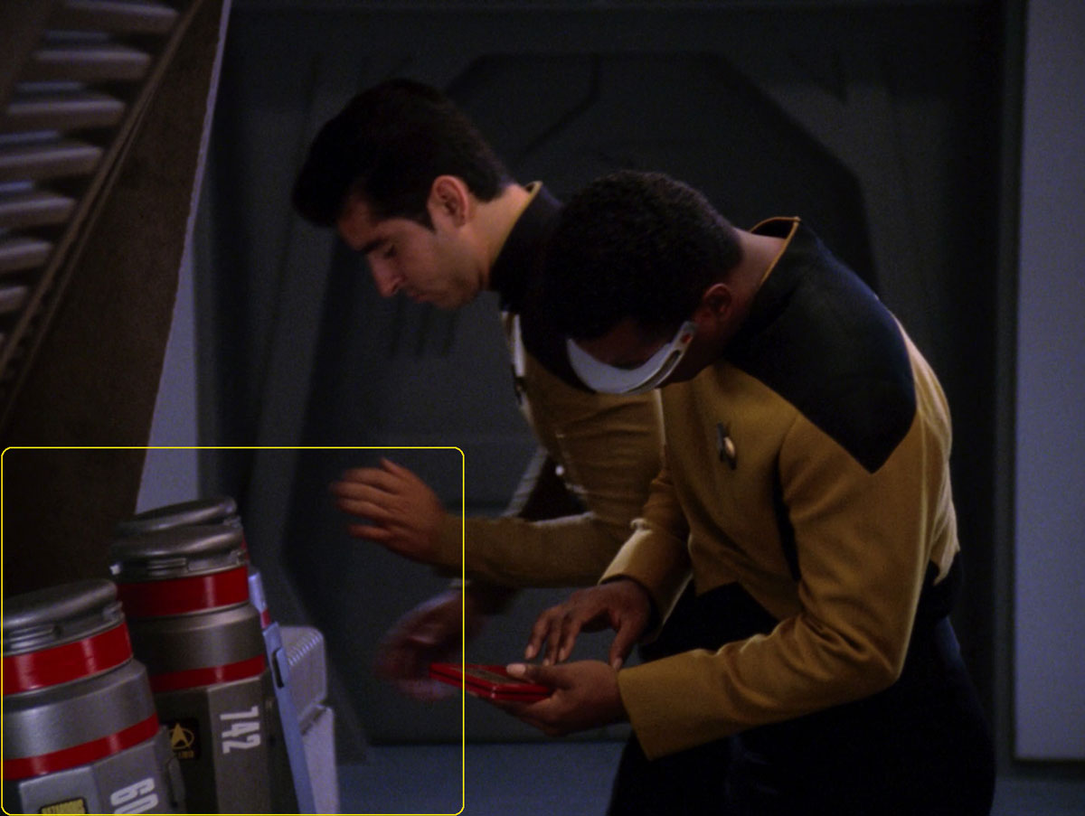 Sonobuoy cases used as animator mines in the TNG episode "Chains of Command Part II".