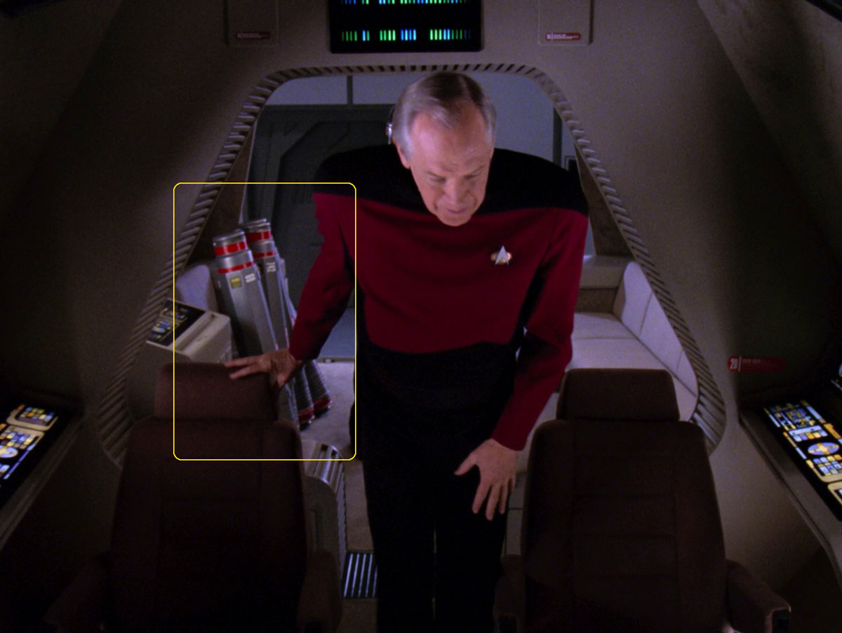 Sonobuoy cases used as animator mines in the TNG episode "Chains of Command Part II".