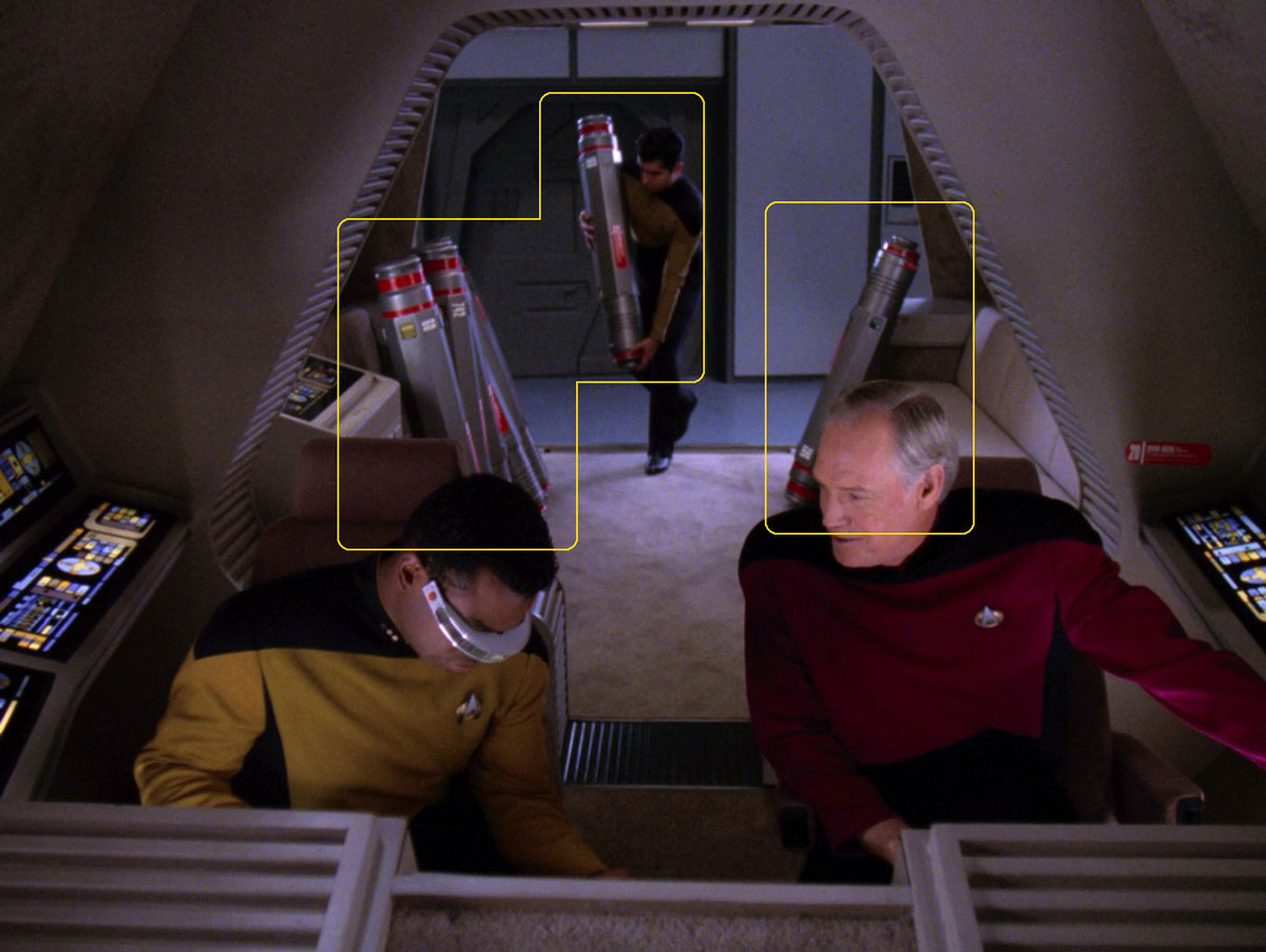 Sonobuoy cases used as animator mines in the TNG episode "Chains of Command Part II".