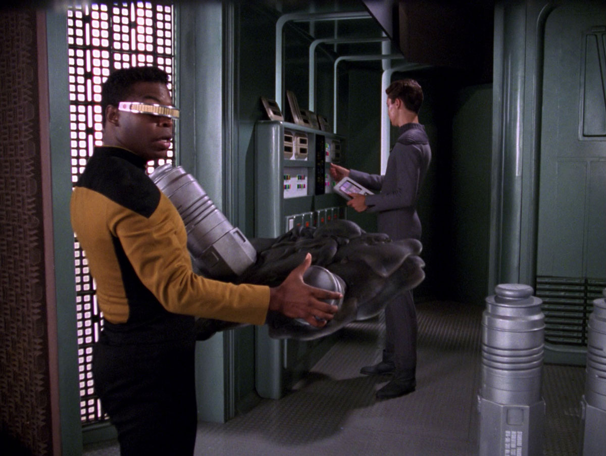 Sonobuoy case used as a prop in the TNG episode "The Ensigns of Command".