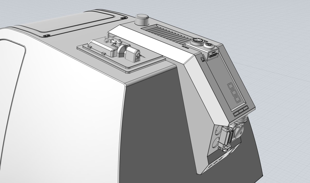 Workbee communication package (left) and power assembly "spine" (right).