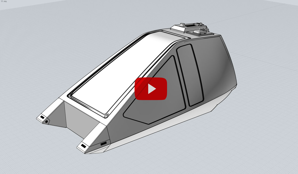 Work-in-progress 3D model of the "Workbee" from "Star Trek:The Motion Picture". NURBS model built in Moment of Inspiration