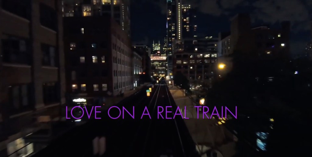 Love on a real train music video.