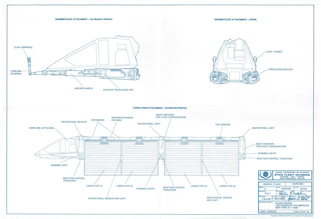 Sheet 13 of the official Star Trek: The Motion Picture blueprints, by David Kimble.