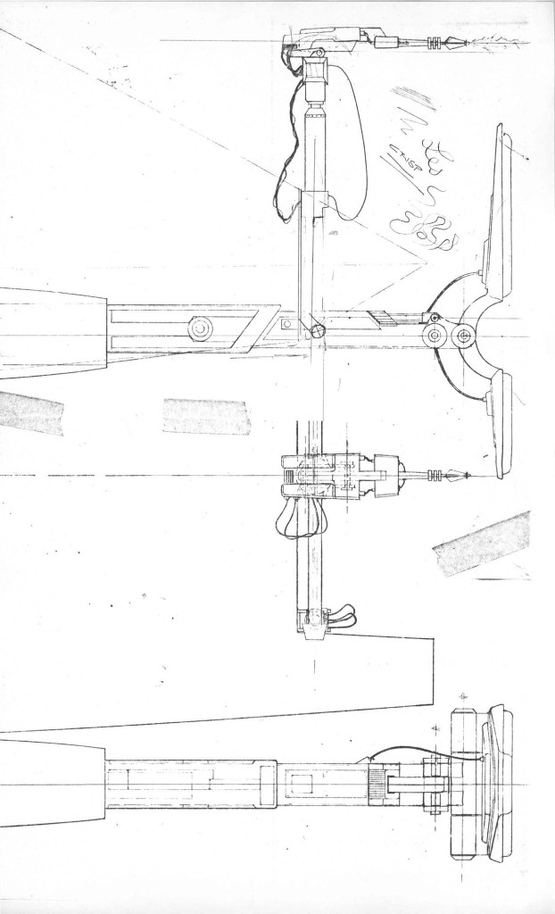 Workbee pusher/welder work sled attachments production drawing by Leslie Ekker.
