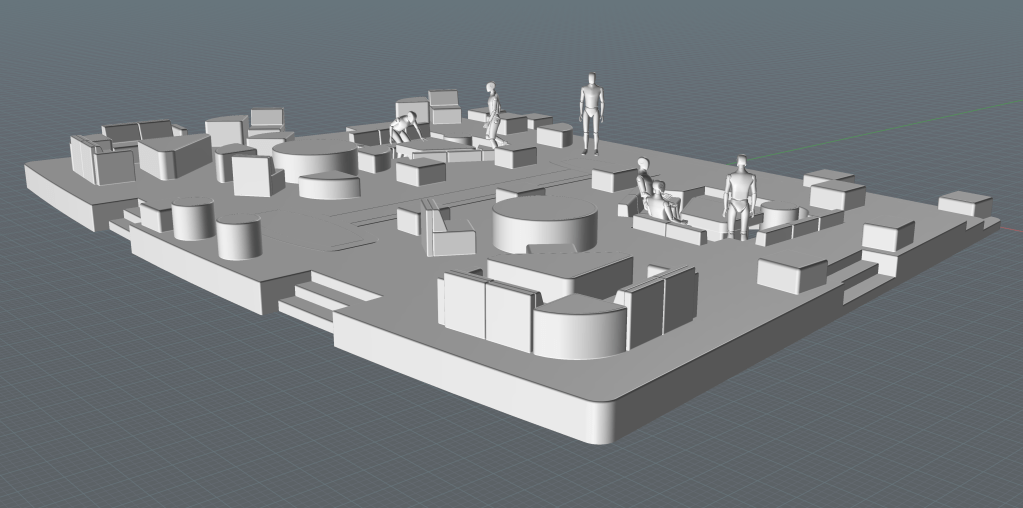 3D model of the Enterprise Recreation Deck.