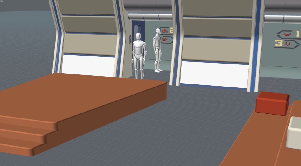 Rendering of some of the gaming area directional signage on the recreation deck of the Enterprise-refit. (Image: Third Wave Design)