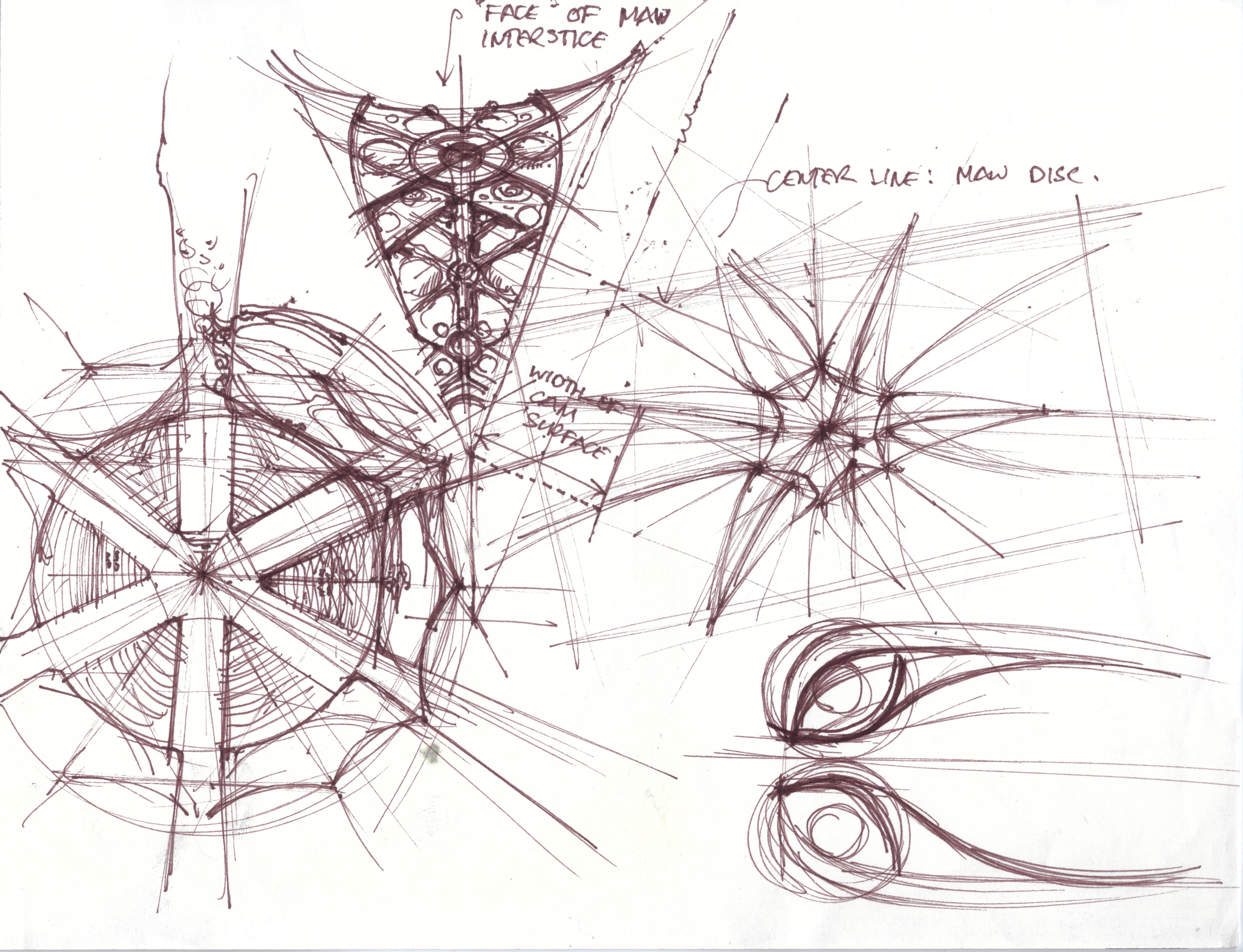 V'ger “maw” design sketches made by Apogee Inc. (Image: Third Wave Design)