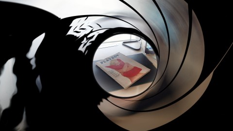 James Bond “Gun Barrel” image with the February 1969 issue of Playboy Magazine in the middle. (Image: Third Wave Design)